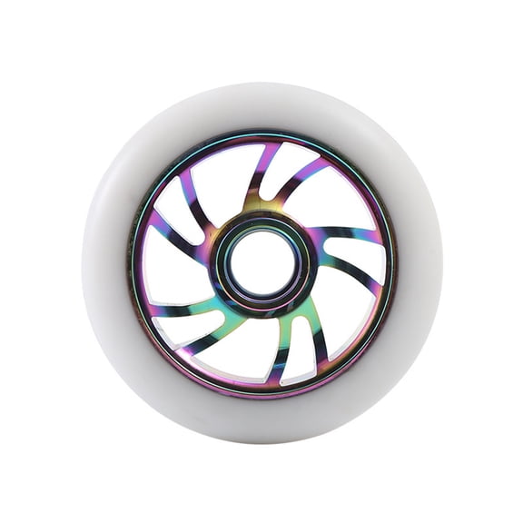 Precisions Design 100mm Skating Wheel Light Weight Aluminum Alloy Rims PU Tires Sealed Bearing For Riding Heavy Duties