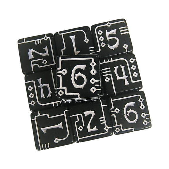 Precisions Engraved Transparents Game Dices with Ergonomic Acrylic Playing Table