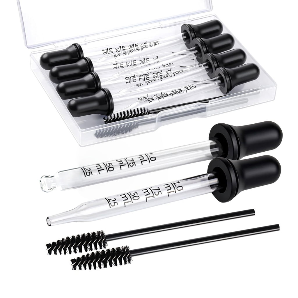 Precisions Essential Oil Dropper Straight Tip Rubber Head Scale Pipette ...