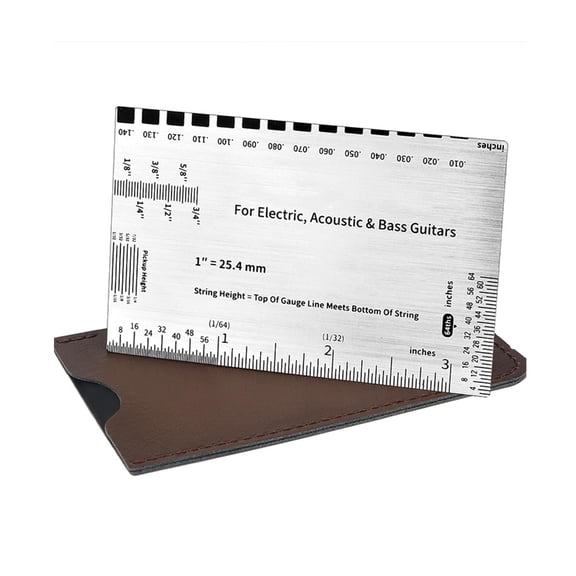 Precisions Guitar String Action Gauge - Professional Setup Tool for Acoustic Guitars & Electric Basses