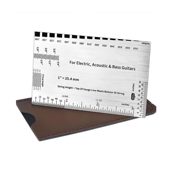 Precisions Guitar String Action Gauge - Professional Setup Tool for Acoustic Guitars & Electric Basses