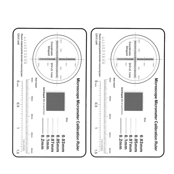 Precisions Microscope Calibration Ruler with 0.1mm Gradations Calibration Ruler Slide for Accurate Lab Measurement