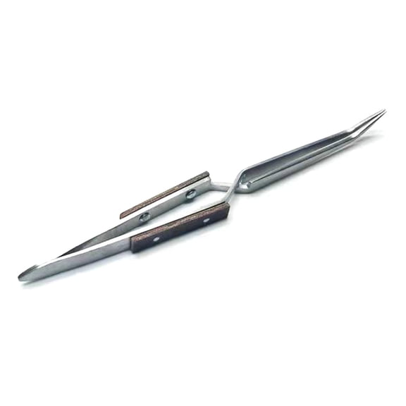 Precisions Soldering Tweezer Crosses Locking Straight Elbow Pointed Tip Solder Tweezer for Electronics Repair Jewelry