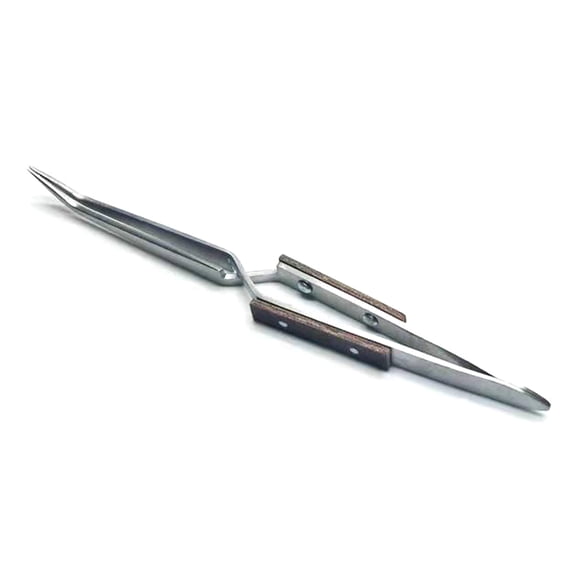 Precisions Soldering Tweezer Crosses Locking Straight Elbow Pointed Tip Solder Tweezer for Electronics Repair Jewelry