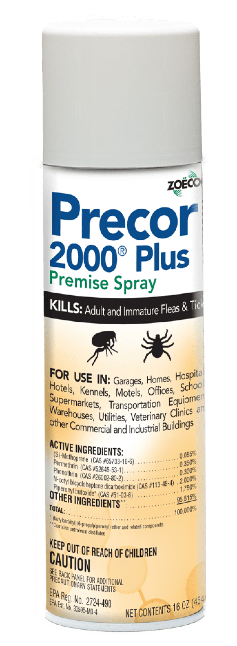 Precor 2000 Plus Premise Spray - Kills Fleas, Ticks, Roaches & Ants - 16 oz Aerosol Can by Zoecon