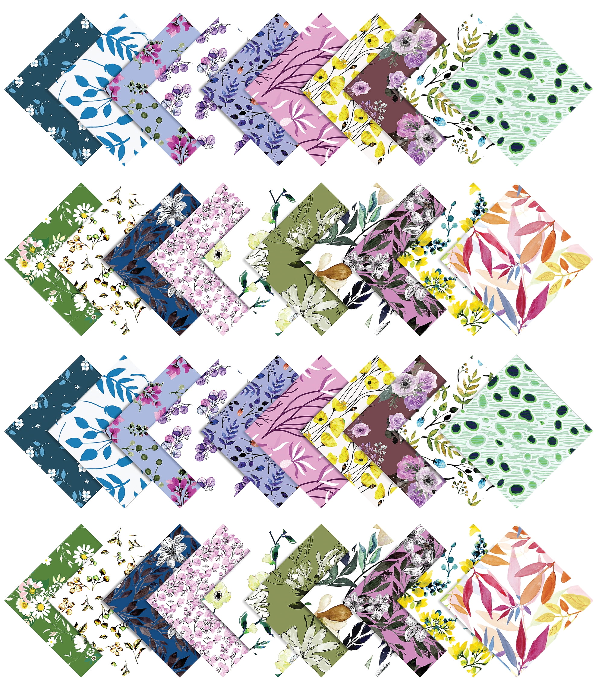Precut 10-inch Prints Cotton Fabric Bundle Quilting Squares Charm Pack DIY Patchwork Sewing Craft