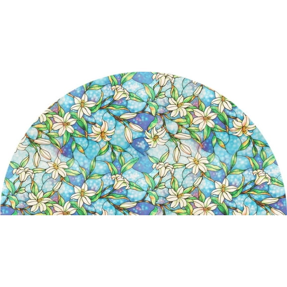 Precut Decorative Arched Window Film, Self Static Adhesive Cling, 30 inches Diameter