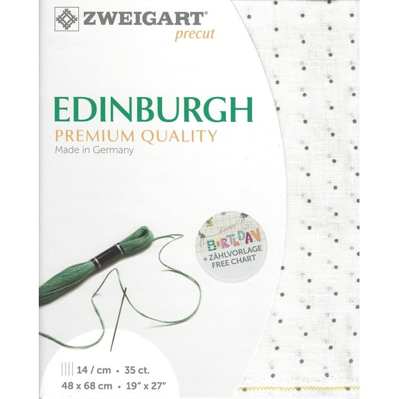 Precut Edinburgh Mini Dots 36 count White with polka dots 3217/1409