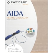 Wizardi Fein-Aida 18 Count Nougat. Needlework Canvas, Cross-Stitch Fabric, Embroidery Cloth, Needlepoint Canvas. 3793/3021 Precut Zweigart