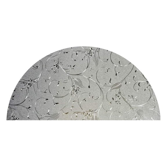 Precut Flower Arched Window Film Shade, Self Adhesive Static Cling, 21 inches Diameter Precut Elegant Flower Arched Window Film Shade