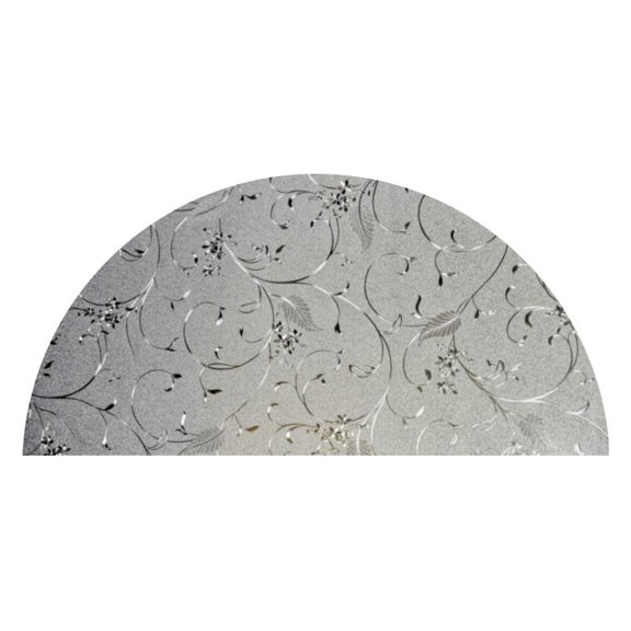 Precut Flower Arched Window Film Shade, Self Adhesive Static Cling, 32 inches Diameter Precut Elegant Flower Arched Window Film Shade