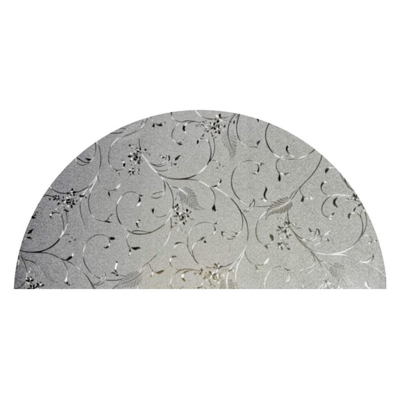 Precut Flower Arched Window Film Shade, Self Adhesive Static Cling, 57 inches Diameter Precut Elegant Flower Arched Window Film Shade