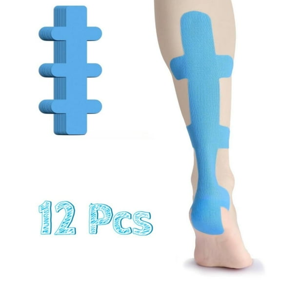 Precut Kinesiology Tape for Knees, 20 Pcs - Knee Support & Stability, Knee Pain Relief Athletic Tape - Waterproof & Elastic, Breathable Hypoallergenic Latex-Free Tape, Blue