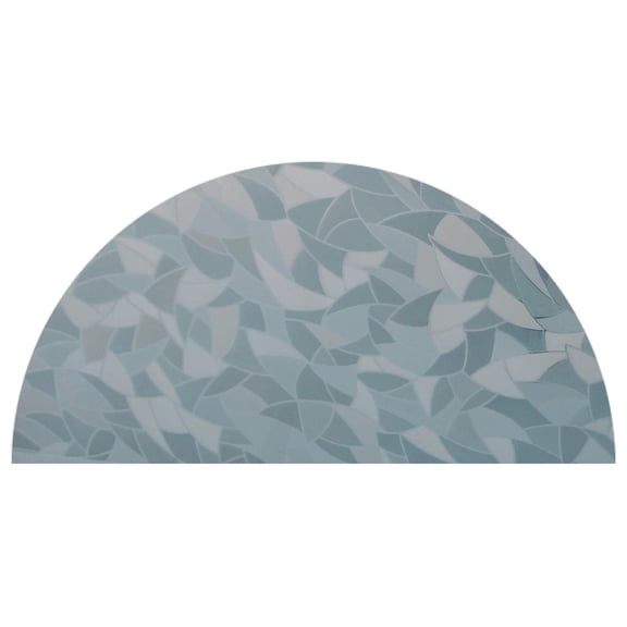 Precut Modern Mosaic Arched Window Film Shade, Self Adhesive Static Cling, 46 inches Diameter