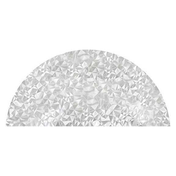 Precut Modern Mosaic Arched Window Film Shade, Self Adhesive Static Cling, 53 inches Diameter Precut Pattern Texture Arched Window Film Shade