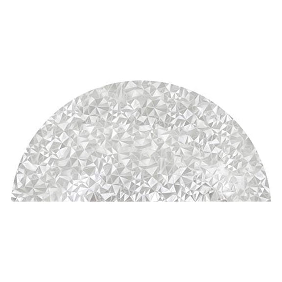 Precut Modern Mosaic Arched Window Film Shade, Self Adhesive Static Cling, 56 inches Diameter Precut Pattern Texture Arched Window Film Shade