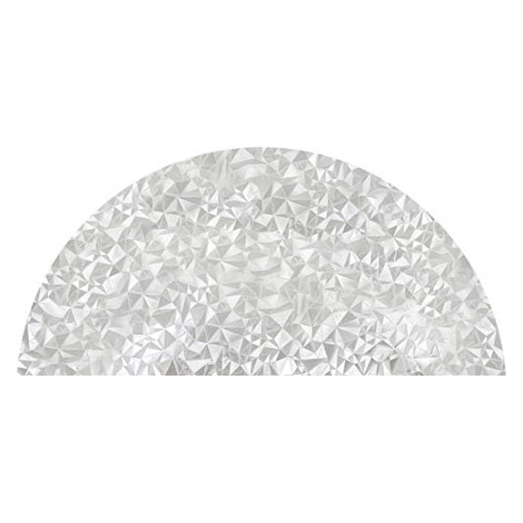 Precut Modern Mosaic Arched Window Film Shade, Self Adhesive Static Cling, 63 inches Diameter Precut Pattern Texture Arched Window Film Shade
