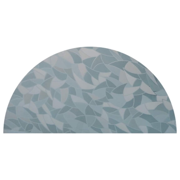 Precut Modern Mosaic Arched Window Film Shade, Self Adhesive Static Cling, 63 inches Diameter