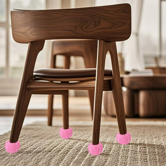Precut Tennis Furniture Floor Protectors Heavy Duty Non Chair Leg Pads For Desks And Chairs Mute 4PCS
