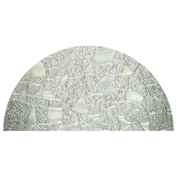 Precut Texture Arched Window Film Shade, Self Adhesive Static Cling, 61 inches Diameter