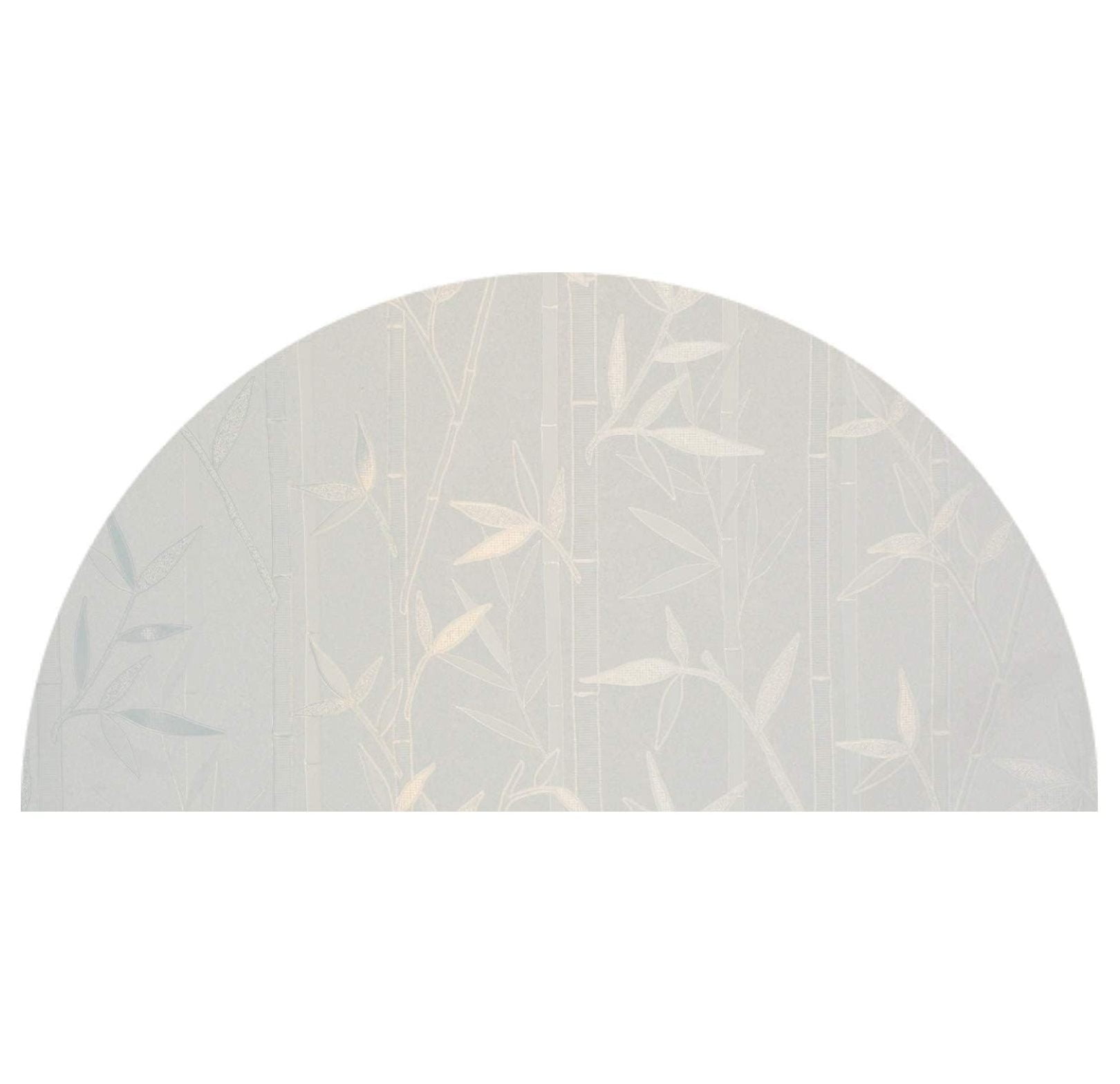 Precut White Bamboo Arched Window Film Shade, Self Adhesive Static