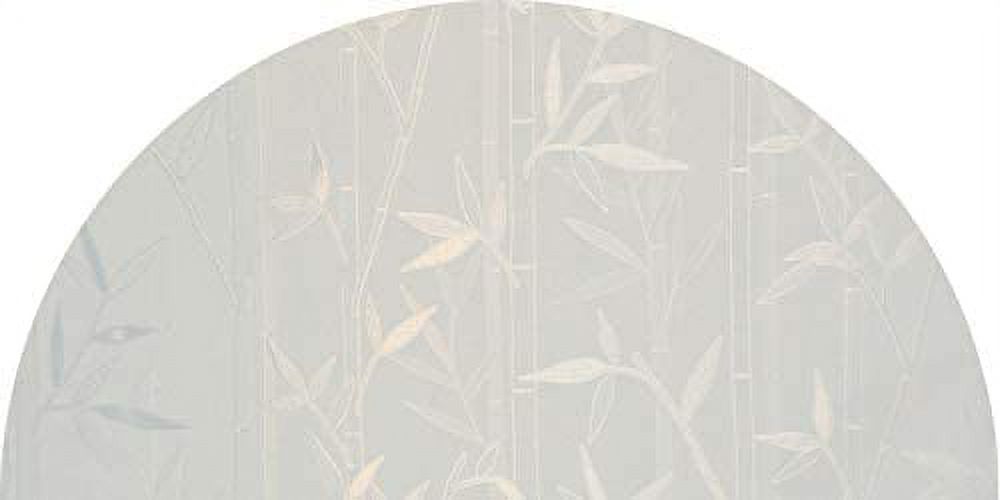 Precut White Bamboo Arched Window Film Shade, Self Adhesive Static
