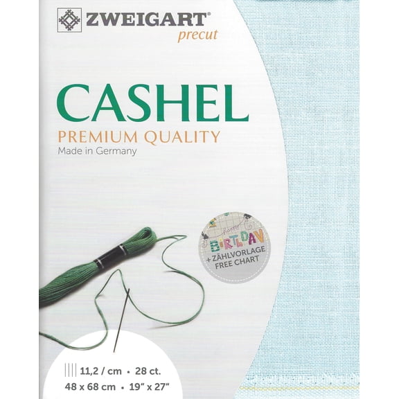 Precut Zweigart Cashel 28 count Ice Blue 3281/562