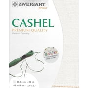 Wizardi Cashel 28 Count Opalescent White 3281/1111. Needlework Canvas, Cross-Stitch Fabric, Embroidery Cloth, Needlepoint Canvas. 94% Linen and 6% Met.Polyester. Precut Zweigart