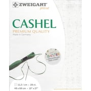 Wizardi Cashel Mini Dots 28 Count White with Gray Mini Dots 3281/1129. Needlework Canvas, Cross-Stitch Fabric, Embroidery Cloth, Needlepoint Canvas. 100% Linen. Precut Zweigart