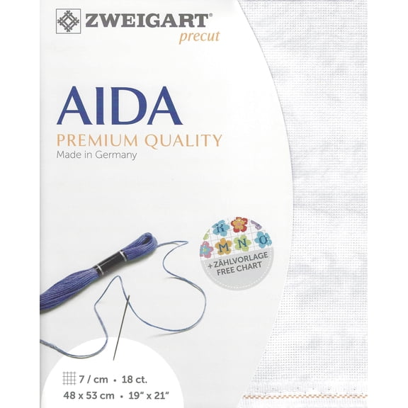 Precut Zweigart Fein-Aida Vintage 18 count Vintage Marble 3793/7139