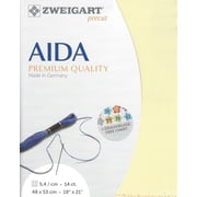 Wizardi Stern-Aida 14 Count Yellow 3706/2030. Needlework Canvas, Cross-Stitch Fabric, Embroidery Cloth, Needlepoint Canvas. 100% Cotton. Precut Zweigart