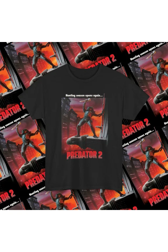 Predator 2 Sci-Fi Action Movie Poster T-Shirt, Sci-Fi Horror Movie T-Shirt