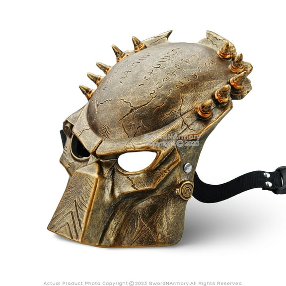 Predator Alien Mask Hunter Warrior Scifi Action Movie Comic Cosplay Bronze