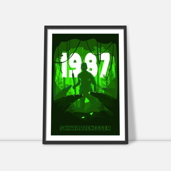 Predator Alternative Movie Poster, Sci Fi Illustration Wall Art Print