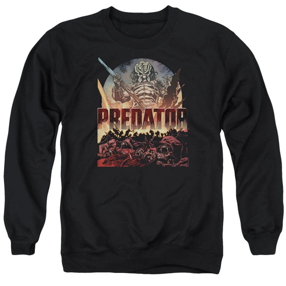 Predator Battle Adult Crewneck Sweatshirt Black