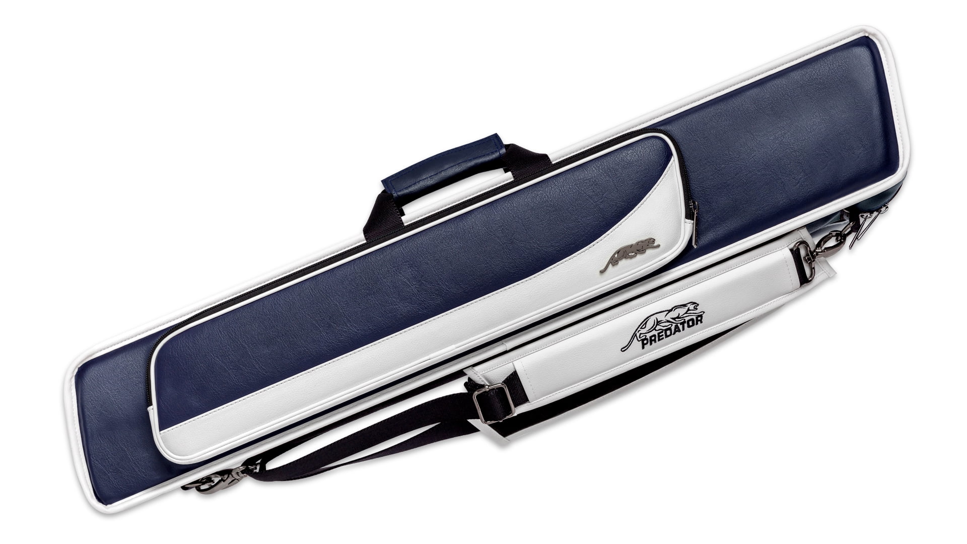 Pool Stick Box Predator Blue/White 4 Butt x 8 Shaft Soft Billiards Pool Cue Stick Case ...