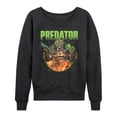 thumbnail image 1 of Predator - Circle Women's Lightweight French Terry Wide Neck Long Sleeve Graphic Shirt, 1 of 4