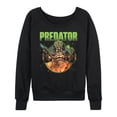 thumbnail image 1 of Predator - Circle Women's Lightweight French Terry Wide Neck Long Sleeve Graphic Shirt, 1 of 4
