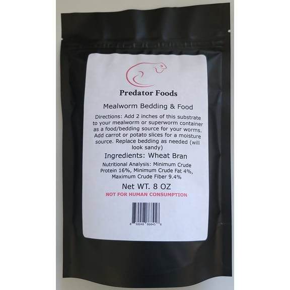 Predator Foods Mealworm Bedding & Food 8oz
