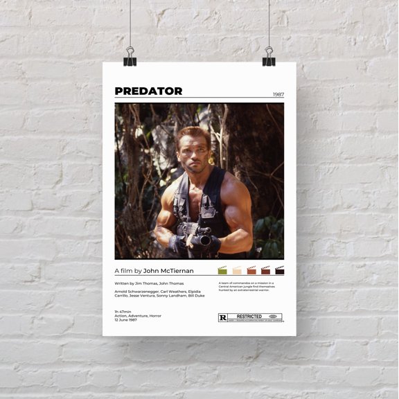 Predator John Mctiernan Minimalist Movie Poster Wall Art Print