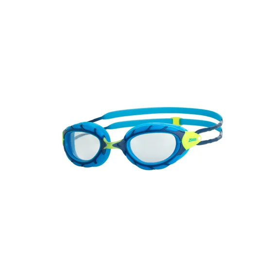 Predator Junior Goggles Blue/Lime - Clear Lens