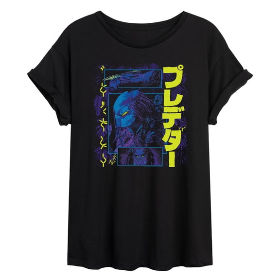 Predator - Kanji - Juniors Oversized Graphic T-Shirt