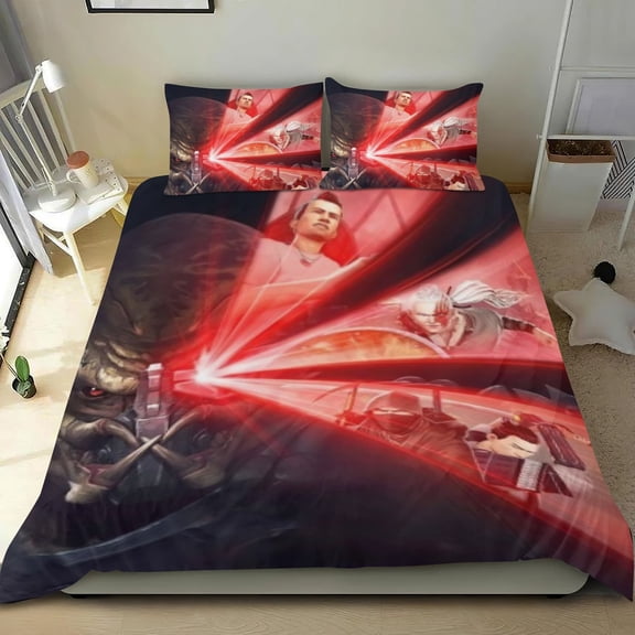 Predator Killer of Killers Themed Bed Sheet Set Three Piece Set 53x79 In ches Comfortable And Skin Friendly Unique Design Creating A Star Studded Night Home Gifts For Family Friends fans