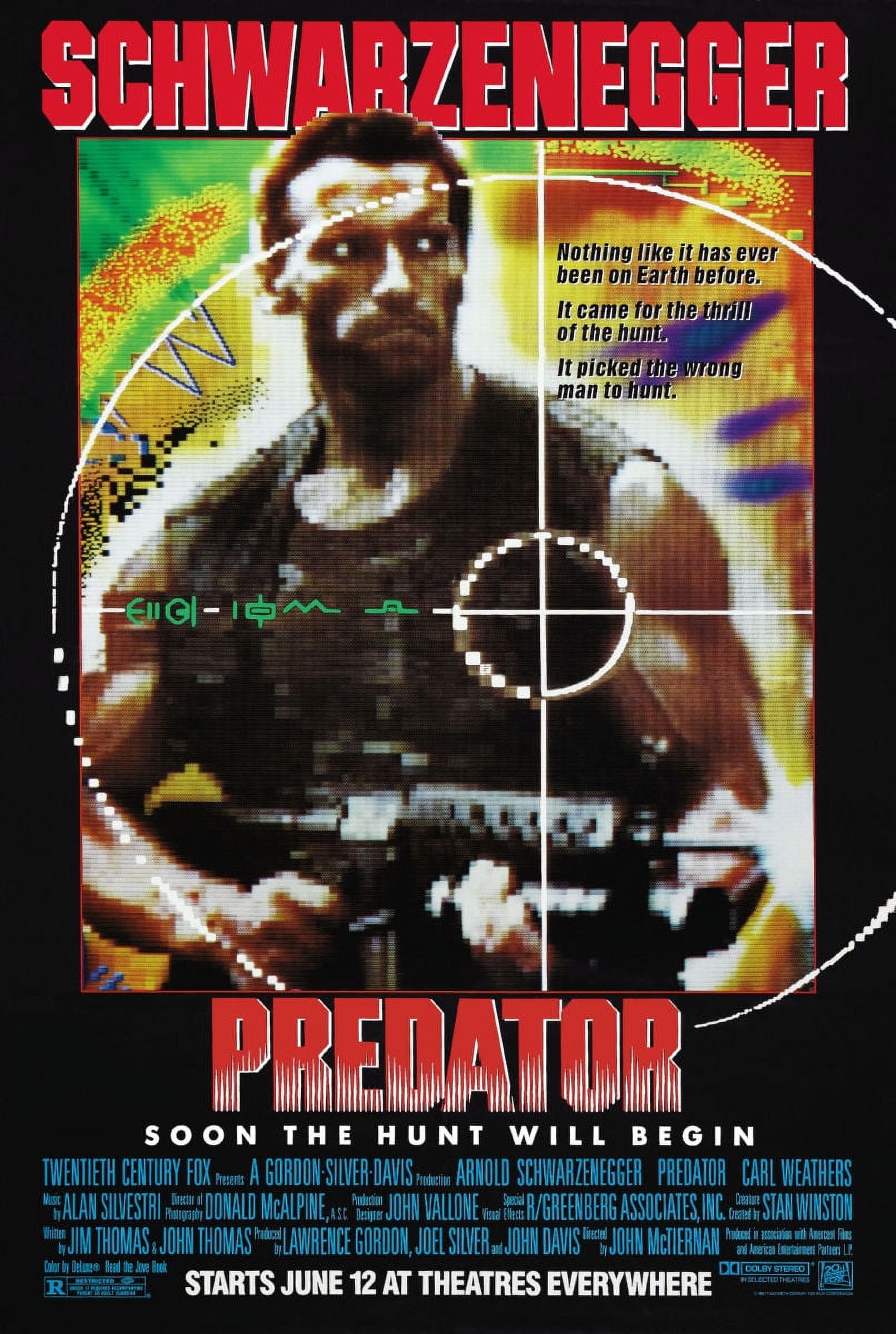 Predator Movie Poster Print 27x40 Multi-Color Premium Paper
