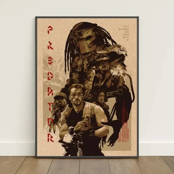 Predator Poster, Retro Print, Wall Art 1 For Home Decor, Living Room, Bedroom, Office, UNFRAMED PAPER POSTER