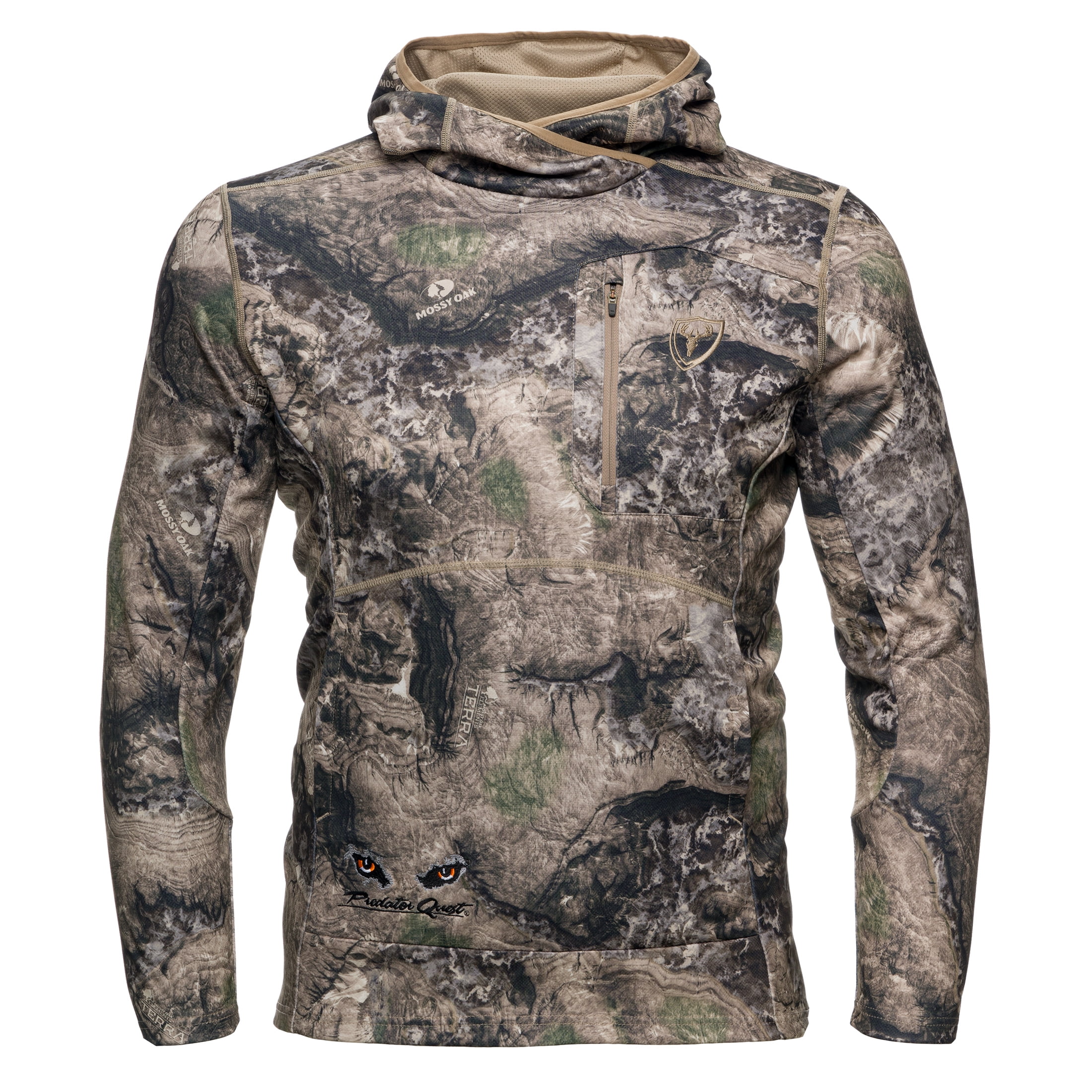 Predator Quest Stealth Camouflage Hunting Fleece Hoodie for Coyote and Small Game Mossy Oak Terra Coyote Medium Walmart Business Supplies