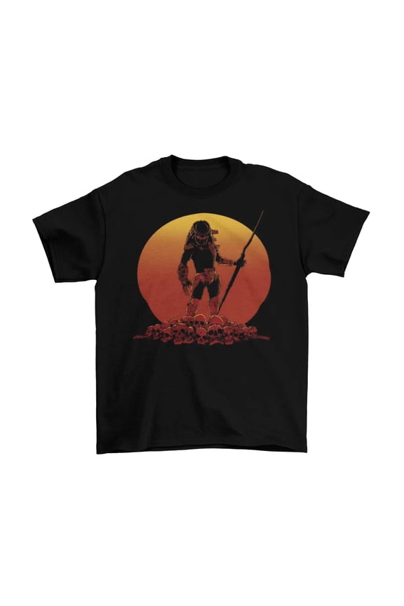 Predator Sunset T-Shirt Unisex Horror Scary Hunter Fall Halloween S-5XL