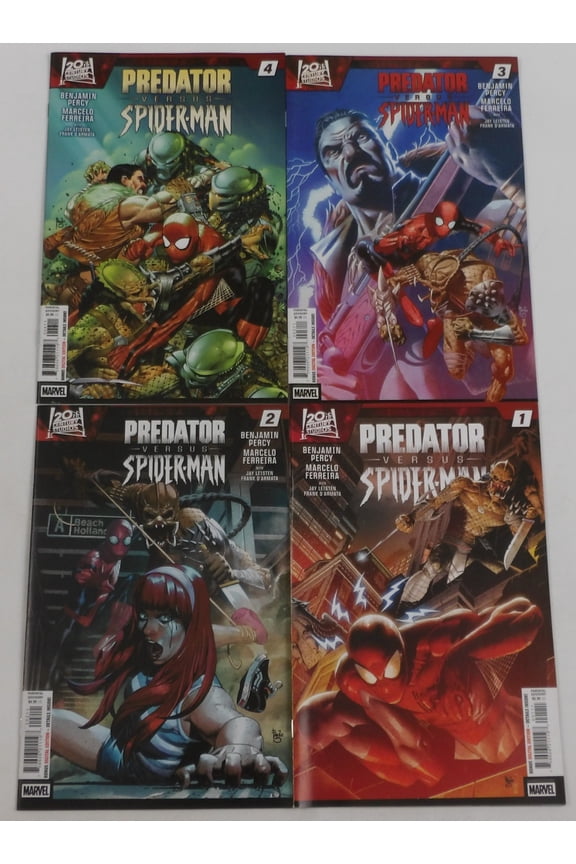 Predator Versus Spider-Man #1-4 VF/NM complete series Paulo Siqueira covers ; Marvel