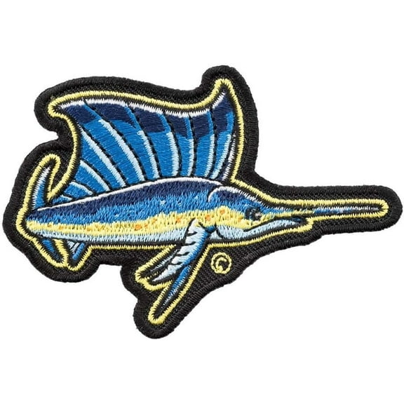 Predatory Cold Water Blue Sailfish Patch, Fishing Patches