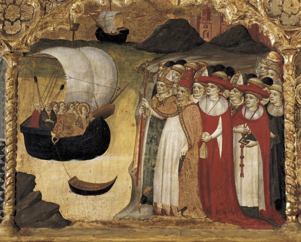Predella Of St Ursula Canvas Art - (36 x 24)